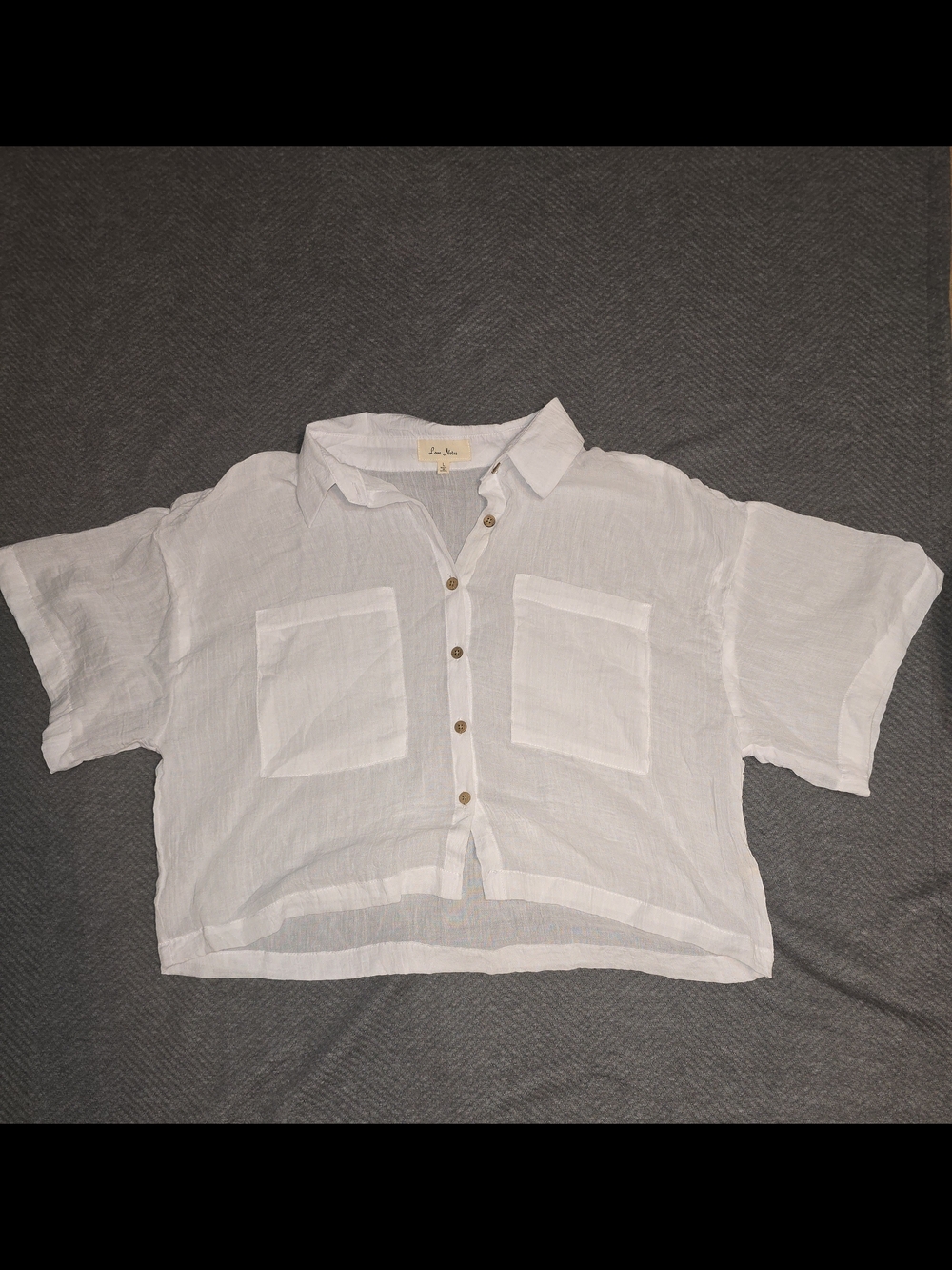 Lightweight White Button-Front Kids' Shirt
